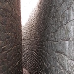 Narrow pathways around enclosure